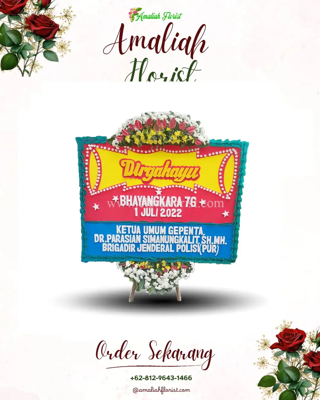 Papan Bunga HUT Ulang Tahun Sariyoso